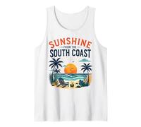 Sunshine South Coast Beach Escena de Vacaciones Camiseta sin Mangas