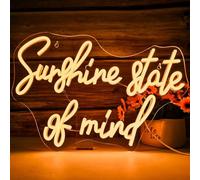 Sunshine State of Mind - Letrero de neón para decoración de pared para cafetería, bar, cocina, restaurante, cafetería, fiesta de postres