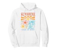 Sunshine State of Mind Tropical Hibiscus Olas Diseño Playa Sudadera con Capucha