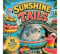Sunshine Tails: A Ridiculously Funny Summer Coloring Book - 50 Wild Animal Adventures for Teens and Adults
