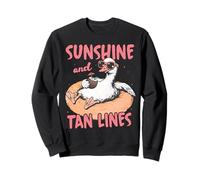 Sunshine Tan Lines Ganso Verano Playa Vacaciones Divertido Animal Sudadera