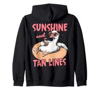 Sunshine Tan Lines Ganso Verano Playa Vacaciones Divertido Animal Sudadera con Capucha