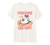 Sunshine Tan Lines Relajante Pato Playa Verano Camiseta Premium