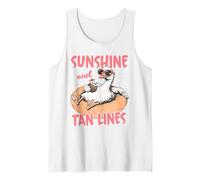 Sunshine Tan Lines Relajante Pato Playa Verano Camiseta sin Mangas