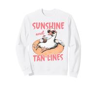 Sunshine Tan Lines Relajante Pato Playa Verano Sudadera