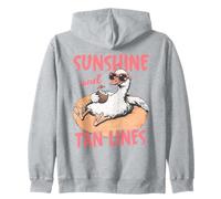 Sunshine Tan Lines Relajante Pato Playa Verano Sudadera con Capucha