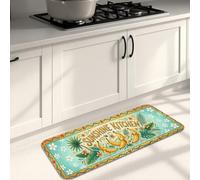 Sunshine - Tapetes de cocina para piso, diseño vintage de frutas tropicales, tapetes decorativos acolchados, cómodos, lavables para fregaderos de cocina, lavandería, baño, 16 x 47 pulgadas