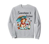 Sunshine & Wine Dog Mom Wine Lover Drinking Summer Beach Sudadera