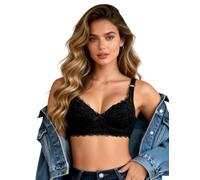 sunshinelady Sujetador Encaje Mujer con Aros Sostén Talla Grande Brasier | Sujetador con Varillas Laterales,Soutien Sexy Transparente,Brasieres Comodos,Ropa Interior Tirantes Anchos,Lenceria Ajustable