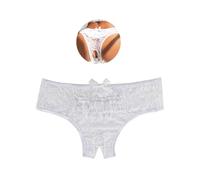 sunshinelady Tanga Abierto Sexy para Mujer Culotte Enacje Bragas Brasileñas Talla Grande Braguitas Transparentes Ropa Interior Thong Calzoncillos Elástica Lencería Femenina Underwear Women Blanco S