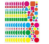 SUNSHINETEK 20 Sheet Coloured Different Sizes Dot Stickers and Different Shapes Sticker