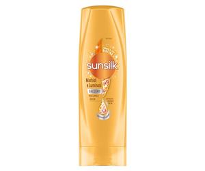 Sunsilk, Bálsamo suave y luminoso, acondicionador antiencrespamiento, da cabello suave y no graso, fórmula de fusión activa con aceite de argán y almendras, queratina y biotina, 200 ml