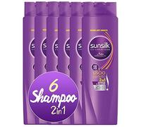 SUNSILK Champú y acondicionador 2 en 1 liso perfecto, 6 x 250 ml