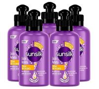Sunsilk Crema suave para desenredar ideal para cabello lacio acción anti-rizado - 5 botellas de 200 ml