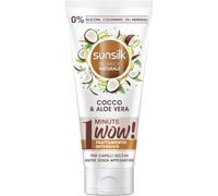 Sunsilk Relleno natural de tratamiento intensivo Wow de 1 minuto, mascarilla para cabello seco, con coco y aloe vera, 98% de ingredientes naturales, acción ultrarrápida, 180 ml