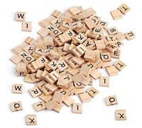 SUNSK Letras de Madera Alfabeto ABC Regalos de Madera para Proyectos Colgantes Accesorios de Moda Decoración del Hogar Regalo de Cumpleaños 200 Piezas