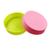 SUNSK Molde de Silicona para Tartas Moldes Redondos 8 Pulgadas Antiadherente Quiche Molde Silicone Cake Molds para Hornear Pasteles y Repostería 2 Piezas