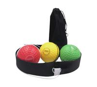 SunsoilGiant 2 Piezas Pelota de Boxeo Kit con Banda Ajustable Juego de Entrenamiento Ejercicios MMA Cuerda de Goma Adecuada para Adultos Niños Deportes Fitness en, 1 Diadema 3 Pelota