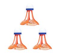 SunsoilGiant 3 de Bádminton Resistentes Al Viento para Entrenamiento, Pelotas para Exteriores Resistentes Al Viento, Cabeza de Pelota de Nailon Y PU para, Naranja
