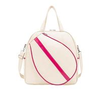 SunsoilGiant Bolsa para Raqueta de Tenis con Correa para El Hombro, Almacenamiento de Raqueta de Bádminton, Bolso de Tenis para, Blanco