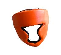 SunsoilGiant Casco de Boxeo con Cobertura Facial Completa, Entrenamiento, Protector de Cabeza de Alta Resistencia Adecuado para Sparring Y Muay Thai, Naranja