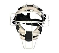 SunsoilGiant Casco de Receptor de Béisbol con Máscara Facial, Casco de Sóftbol, Cubierta Facial de Golpeo Estable Universal, Casco para La Cabeza, Protector Faci, Blanco