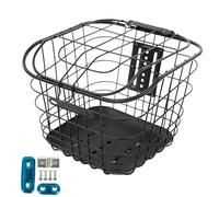 SunsoilGiant Cesta Metálica, Cesta de Almacenamiento, Cesta Delantera Y Trasera, Universal para Hombres, Mujeres Y Niños, con Tapa, Hecha de Hierro para Acampar Al, con Placa Inferior