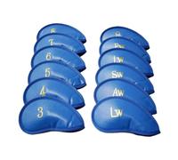 SunsoilGiant Funda Protectora para Hierros de Golf de 12 Piezas, de Cuero Sintético PU, Impermeable, para Wedges. Número de Serie Ideal para Entrenamient, Azul