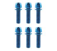 SunsoilGiant Juego de 6 Tornillos para Potencia de Manillar, Pieza de Repuesto, Revestimiento de Titanio, Ligero, Resistente Al Desgaste, para Reparación de Bici zul