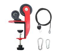 SunsoilGiant Mesa de con de Poleas, Entrenador de Muñecas, Portátil, para Mujeres Y Hombres, Incluye Entrenamiento de Antebrazos para Hacerlo Mis, Rojo