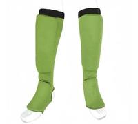 SunsoilGiant Protector de Pierna de Karate con Espinillera Empeinera Protector de Tibia Manga Ventilada Acolchado Grueso para Amortiguar Golpes y Contorneado, Verde, S