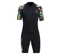 SunsoilGiant Traje de Neopreno Corto de 1,5 Mm para Hombre Y Mujer, Traje de Buceo de Cuerpo Completo con Cremallera Frontal para Buceo, Snorkel, Surf Y Natación, XXL