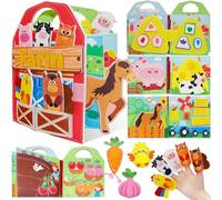 Sunsorld Libro Montessori 1 año, Juguetes Educativos Motricidad Fina Regalo para Niños 1 2 3 años, Sensorial Educativos Regalos