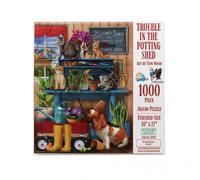 SUNSOUT INC - Trouble in The Potting Shed - Rompecabezas de 1000 piezas de A