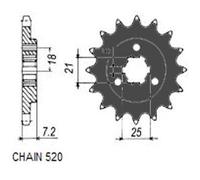 SUNSTAR 335-16 Piñón para cadena