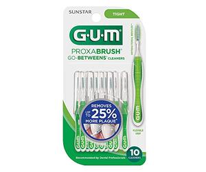 Sunstar 872H GUM Proxabrush Go-Betweens 872H Tight Cleaner, Nylon Triangular Shaped Bristle