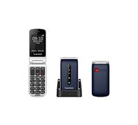 Sunstech CELT18, Teléfono Móvil para Mayores, fácil de Usar con Tapa, Teclas Grandes, Botón SOS, Pantalla de 2,4 Pulgadas, Llamada Rápida, Sonido Fuerte, Radio FM, 1100mAh Batería, Fácil Uso
