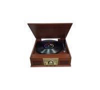 Sunstech PXR32, Tocadiscos Vintage, Reproductor de Vinilo y Reproductor de Musica Mediante Bluetooth, USB, Tarjetas de Memoria SD y conexión Auxiliar. Sintonizador de Radio FM. 2 Altavoces. Madera.