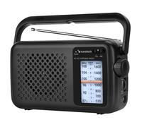 Sunstech RPS760 - Radio Am/FM Analógica Portátil con Antena Telescópica y Asa de Transporte. Color Negro.