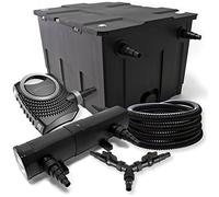 SunSun Juego de filtros 60000l Estanque 36W Clarificador neo10000 80W Bomba Manguera de 25m jardin