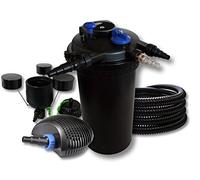 SunSun Kit filtro presión estanque Clarificador 18W UVC 40W Bomba 25m tubo Skimmer CSP 250 jardin