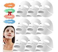 SUNSUNLY Mascarilla De ColáGeno Para El Rostro,PelíCula De ColáGeno Puro,Mascarilla Reafirmante,Mascarilla Hidratante Antiarrugas De ColáGeno Profundo Que Reduce Las LíNeas Finas (9pcs)