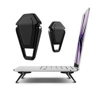 SUNTAIHO Soporte portátil Invisible, Mini Almohadilla de enfriamiento de Aluminio, Soporte para Teclado de computadora, Soporte de Escritorio ergonómico y liviano para MacBook Pro/Air (Negro-4PCS)