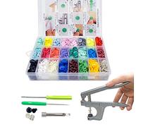 SUNTATOP Botones a Presión Broches de Resina Plástica T5, 24 colores + Herramientas de Instalación