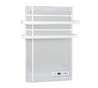 SUNTEC Calefactor de baño Heat Supreme - Eléctrico con toallero doble - Calentador eléctrico infrarrojo, máx. 15 m2 - Termostato y temporizador - Calentador de pared de diseño - Pequeño, bajo consumo