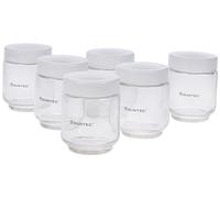 SUNTEC set de vasos de yogurtera YOG-CUP-6-SET-8687 [Set de accesorios con 6 recipientes de cristal de 170 ml, con tapa incl., compatible con yogurtera YOG-8571 easy + YOG-8588 digital]