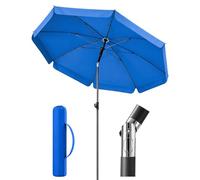 Sunula Sombrilla 180 cm con Funda, Sombrilla de Jardín con Inclinación y Mástil de 2 Piezas Altura Regulable, UPF50+ Protección UV, Impermeable, para Balcón Jardín Playa Terraza