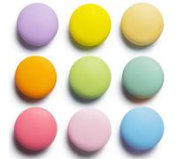 SUNURS Imanes de nevera, bonitos, coloridos, superficie brillante y mate, imanes de nevera para pizarra blanca, armario, cocina, oficina, fuertes adhesivos magnéticos decorativos (9 colores, paquete