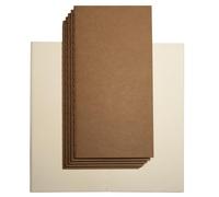 SUNUU Cuaderno de viajeros en blanco, diario ligero con cubiertas de papel kraft, 19 cm x 10 cm, papel de 100 g/m², cuaderno cosido de 6 hilos/384 páginas, páginas interiores blancas