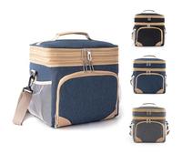 sunVigorous Bolsa térmica, Bolsa de picnic de 15L, Bolsa de almuerzo, Bolsa térmica para transportar alimentos (Azul, 15L)